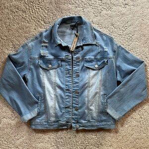 Coco + Carmen Distressed Denim Jacket